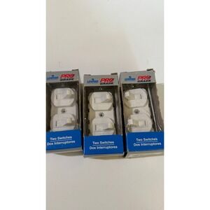Lot of 3 Leviton 5224-WSP Pro Grade White Combination Two Single Pole Switches